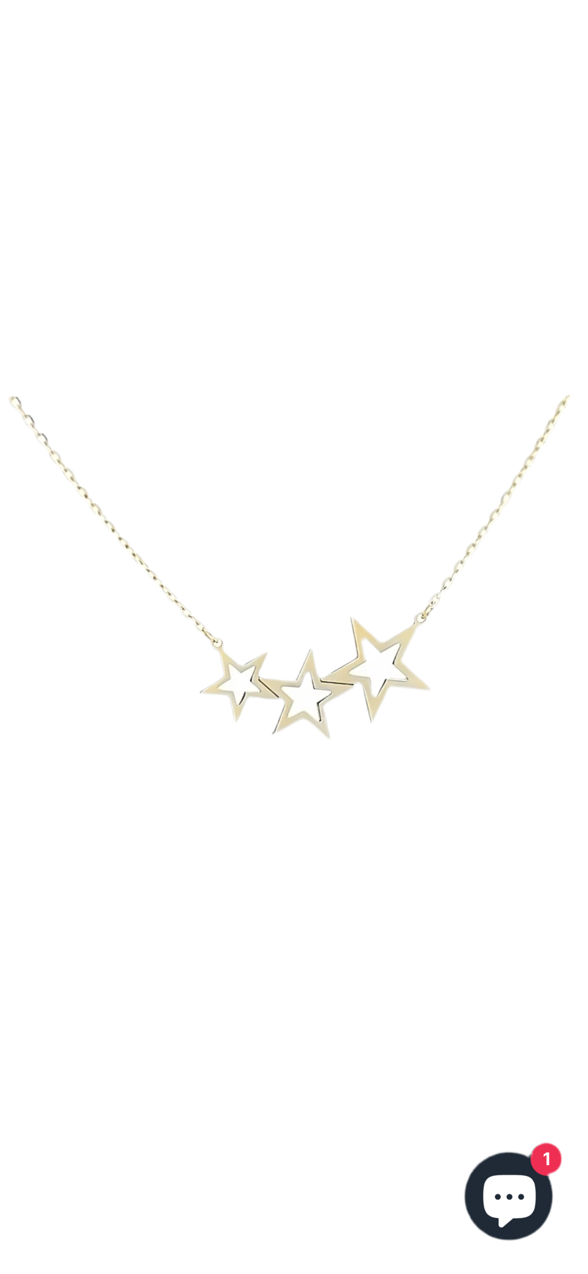 Collar de Oro con Diseño de Estrellas
