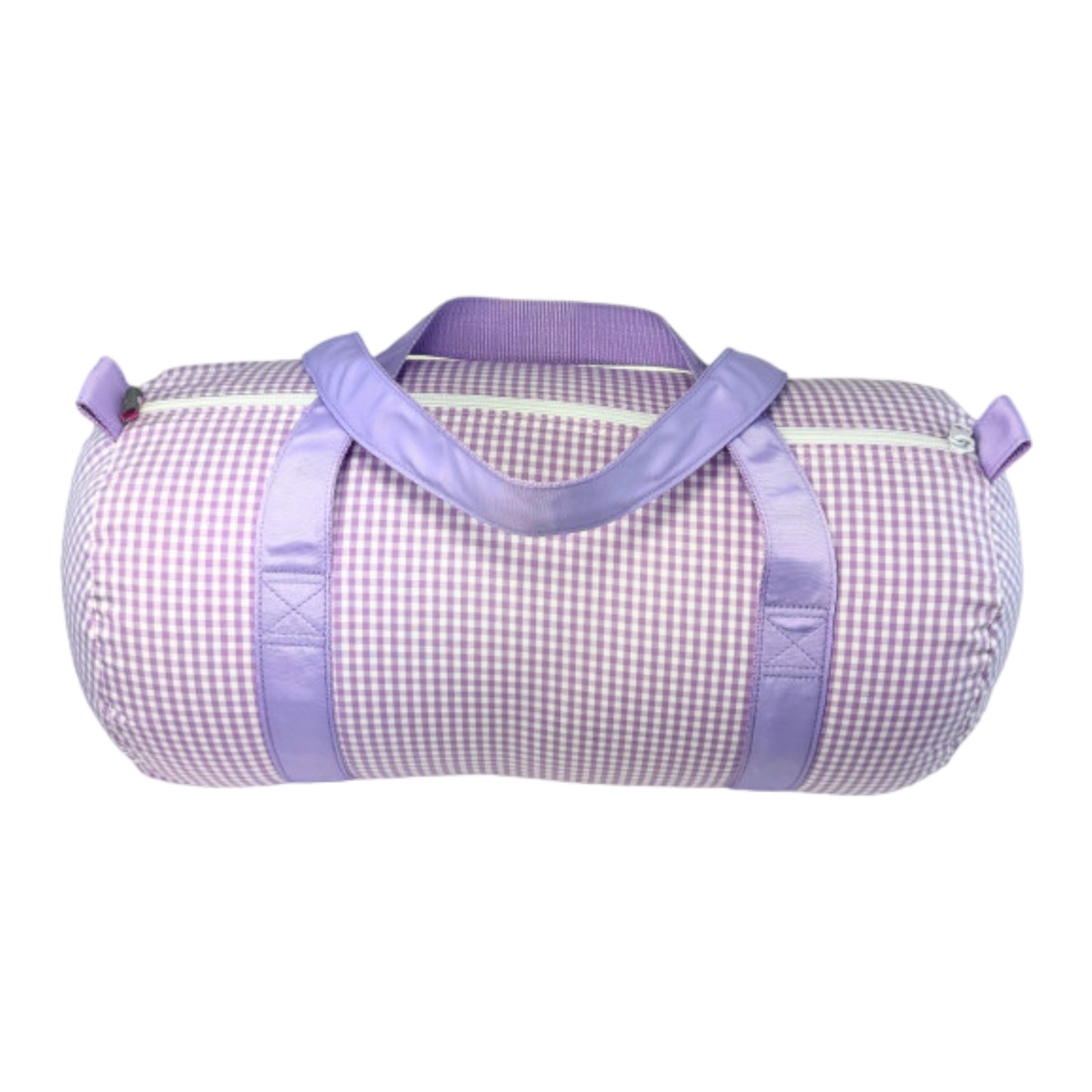 Lilac Gingham Duffel Bag