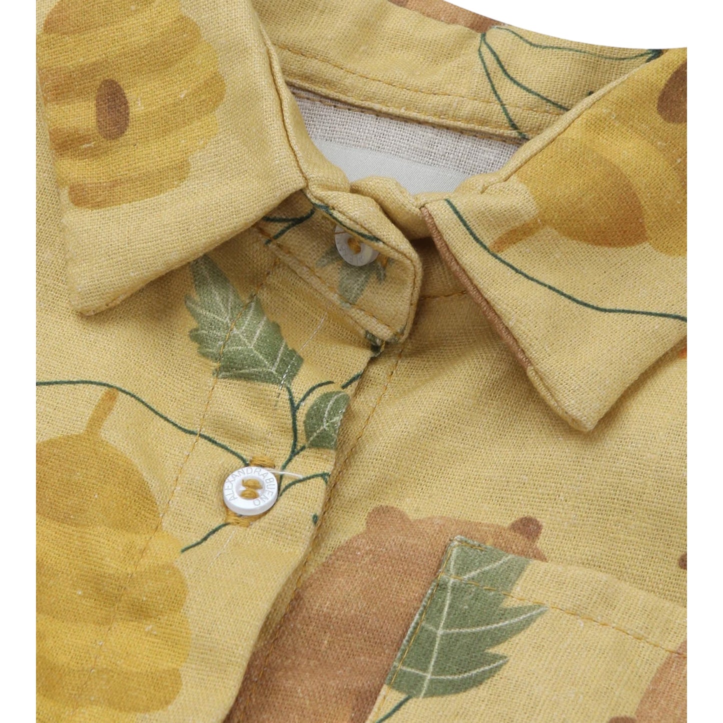 Camisa Lino Osos Amarillos