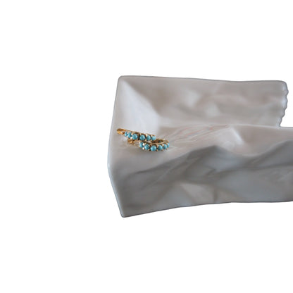 Aretes Huggies con Turquesas