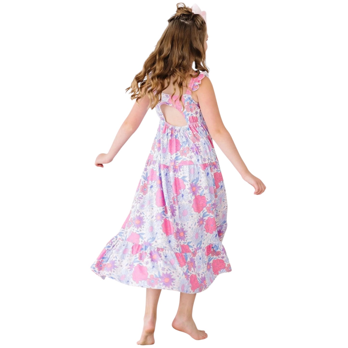 SWEET SPRINGTIME RUFFLE MAXI DRESS