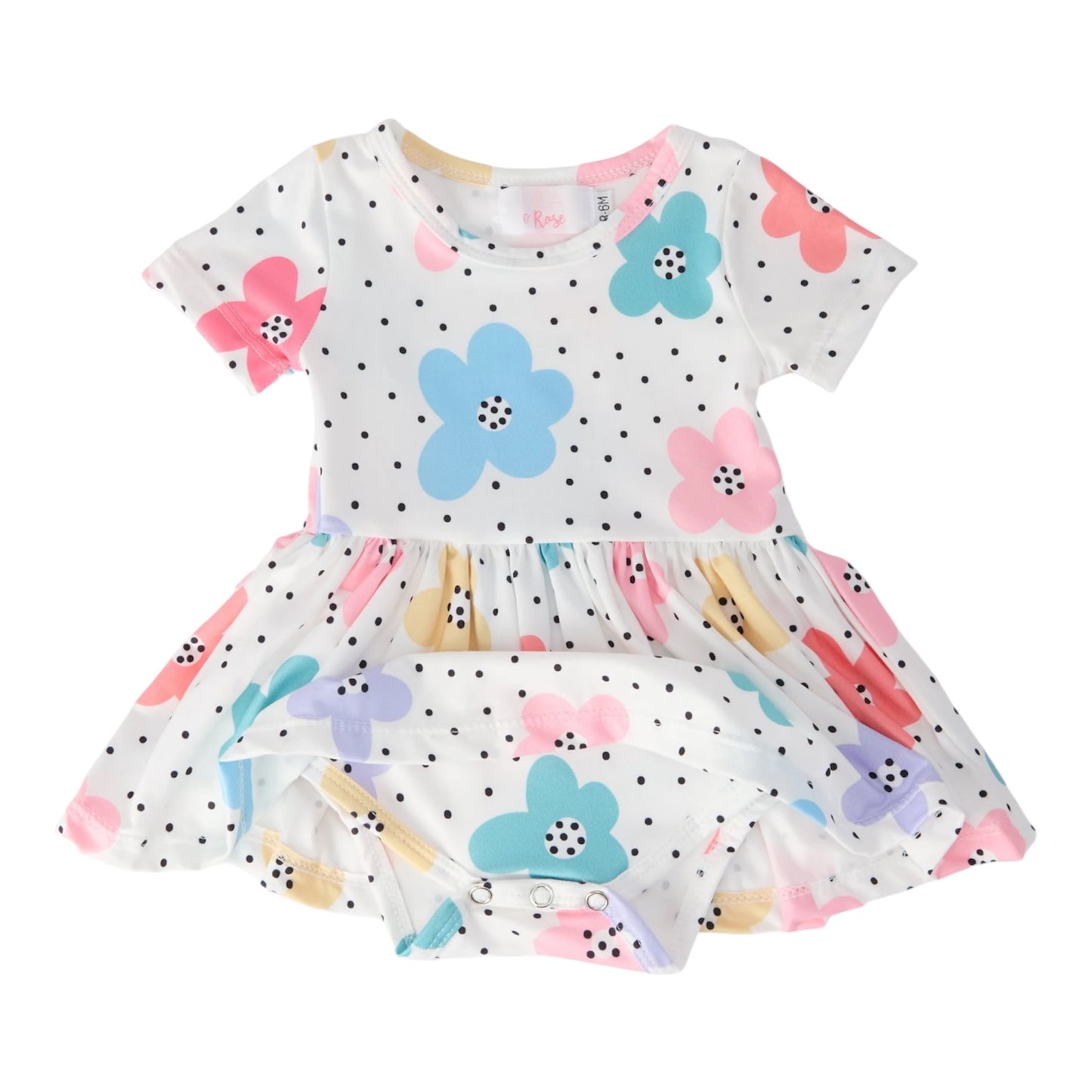 DOTS & DAISIES S/S TWIRL BODYSUIT