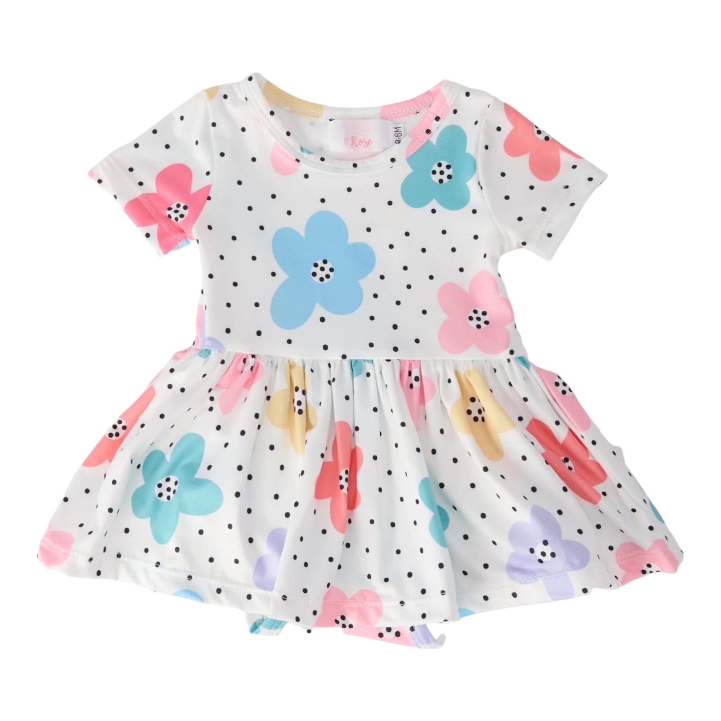 DOTS & DAISIES S/S TWIRL BODYSUIT
