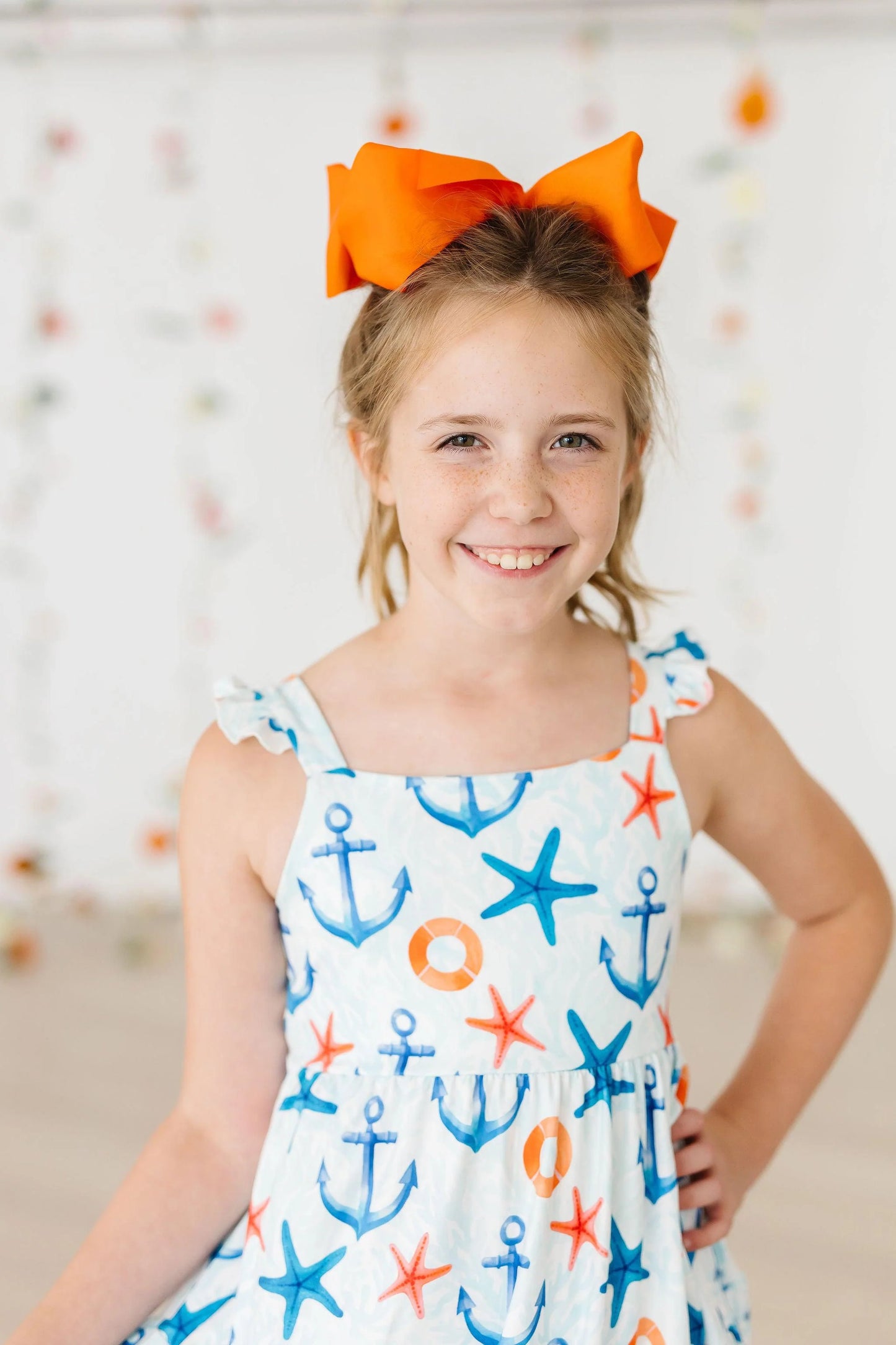 ANCHORS AWAY RUFFLE MAXI DRESS