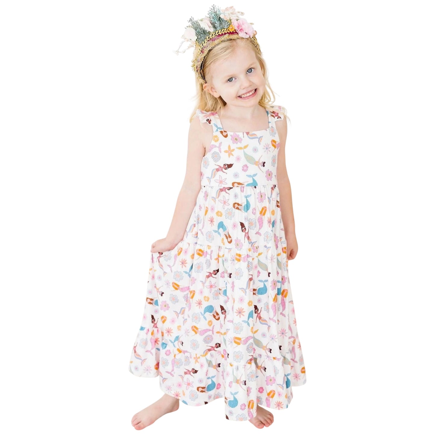 Mermaid Magic Ruffle Maxi Dress