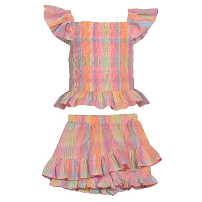Tess Smocked Skort Set