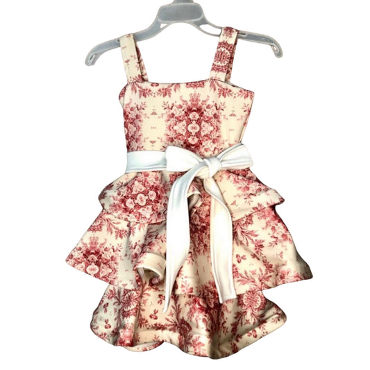 Vestido Rojo con Crema