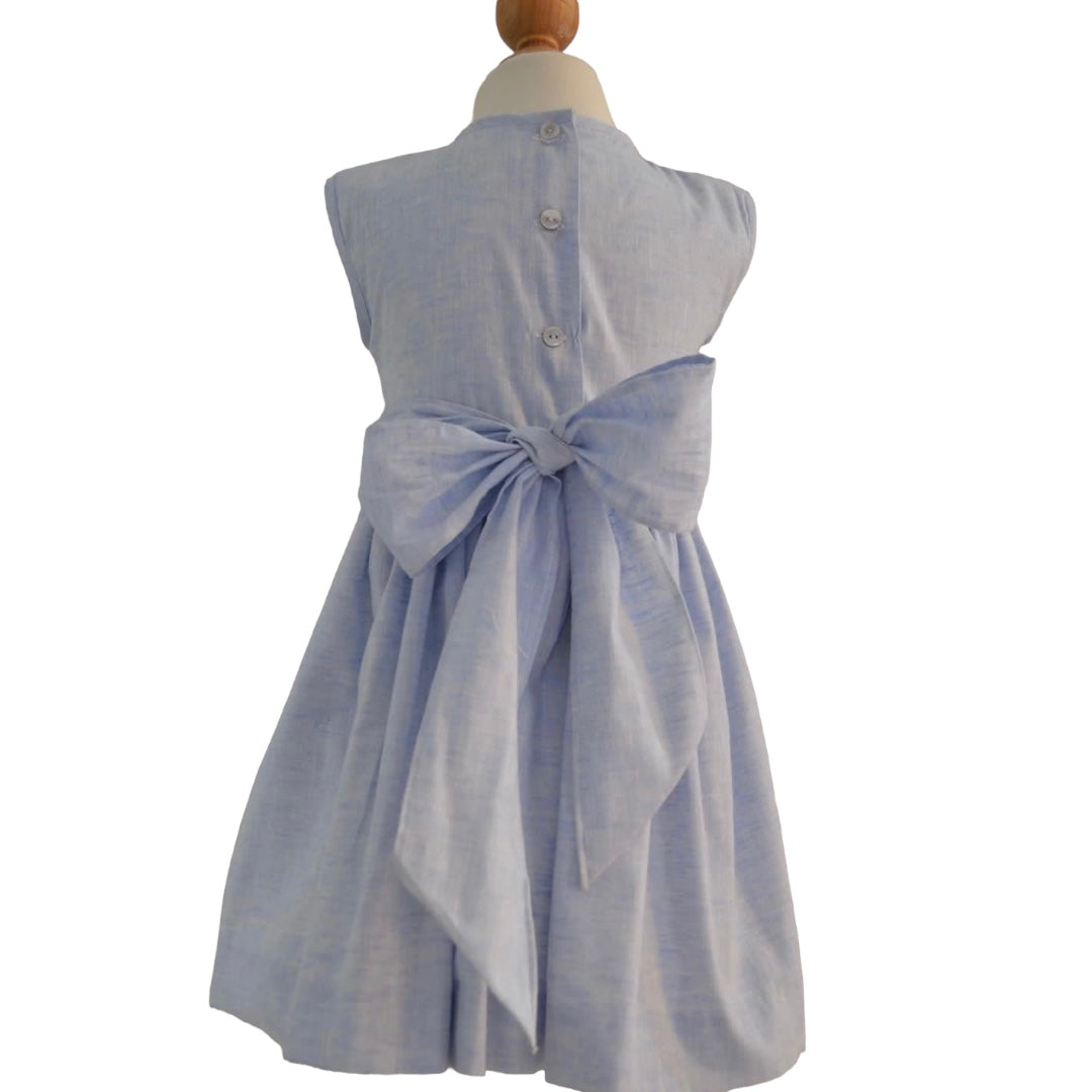 Vestido Lino Azul